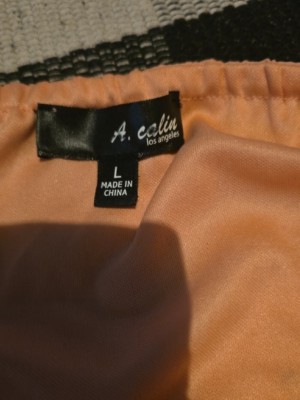 Source Unknown Peach Embroidered Off-Shoulder Midi Dress - Picture 2 of 3